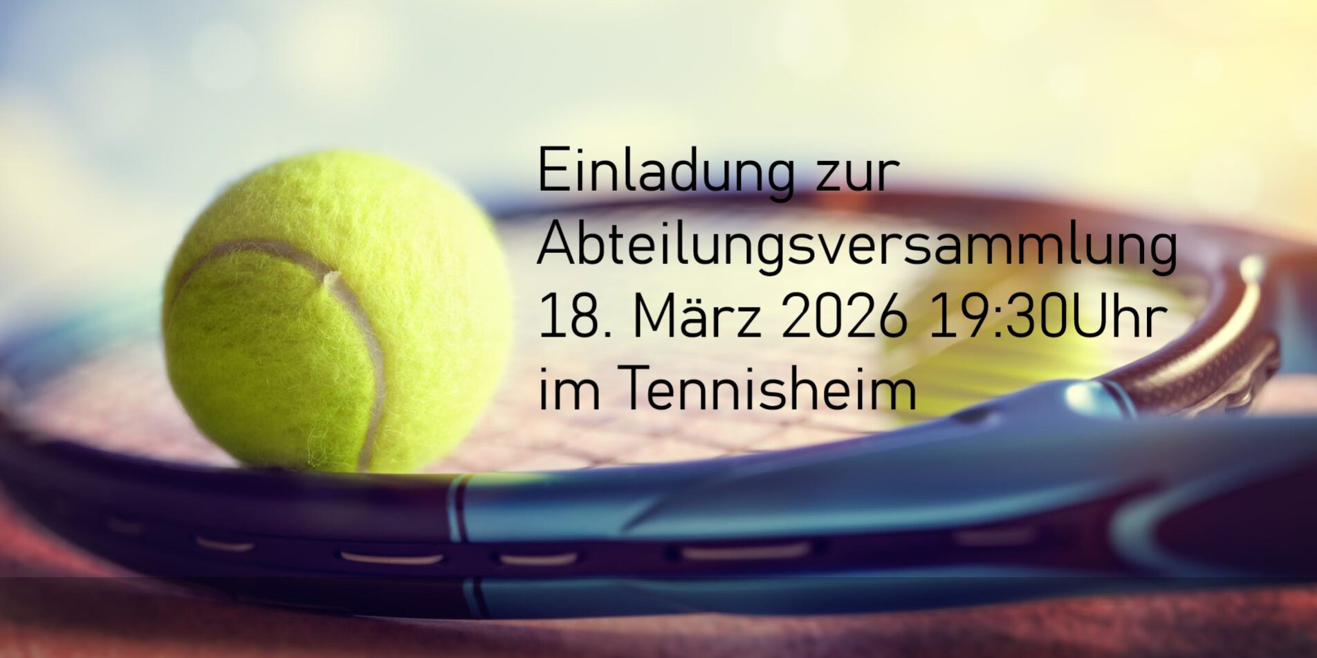 Abteilungsversammlung Tennis